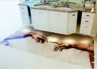 3-D покрытие пола в ванной