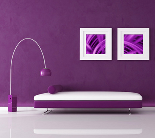 Фиолетовый цвет в интерьере