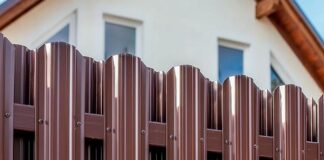 Как возвести забор из евроштакетника?